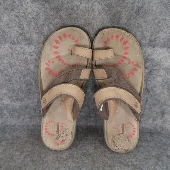 Columbia Shoes Womens 6 Sandals Casual Outdoor Active Sport Toe Ring Leather Tan - Picture 6 of 12